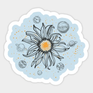 Sunflower Universe Sticker